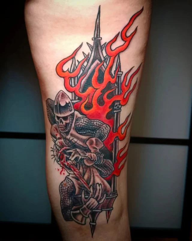 New amazing piece by @rockinrobertart ! If you want to get a tattoo DM us to book #happyneedlestattoo #tattoovienna #viennatattoo #tattoo #tattooshopvienna