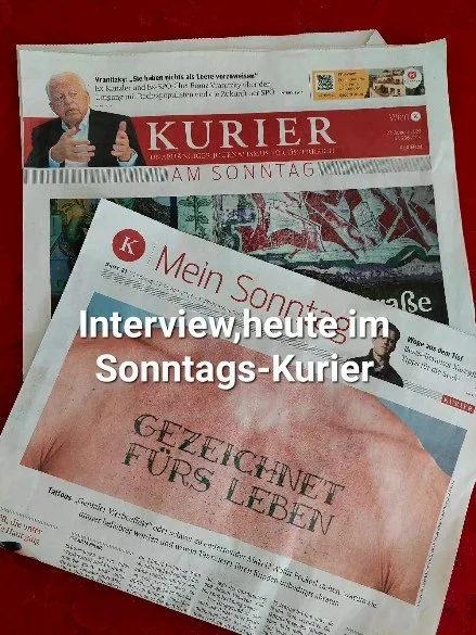 Interview im heutigen Sonntags-Kurier #happyneedlestattoo #tattoo #tattoovienna #kurier#klimaticket #frequency #werbung #freiheit #verbote#ethik#interview#monikaweber #monicadimontebello #tattooart#tattooartiat#addictedtoink#inked#tattoostyle #tattooideas